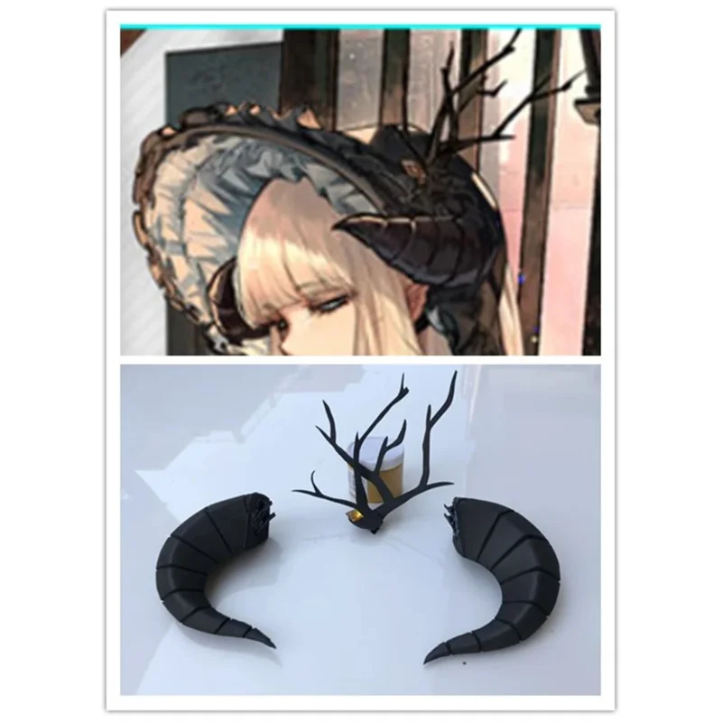 Игра Arknights Nightingale, косплей, рога, зажим для головы, ветка, головные уборы, реквизит для косплея, аксессуары, заколка для волос на Хэллоуин