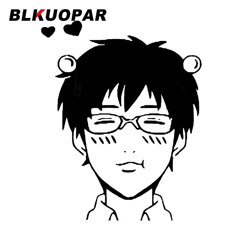 Мультяшные автомобильные наклейки BLKUOPAR Saiki Kusuo, водонепроницаемые мотоциклетные виниловые наклейки, автомобильные аксессуары, индивидуальный высеченный креативный Декор