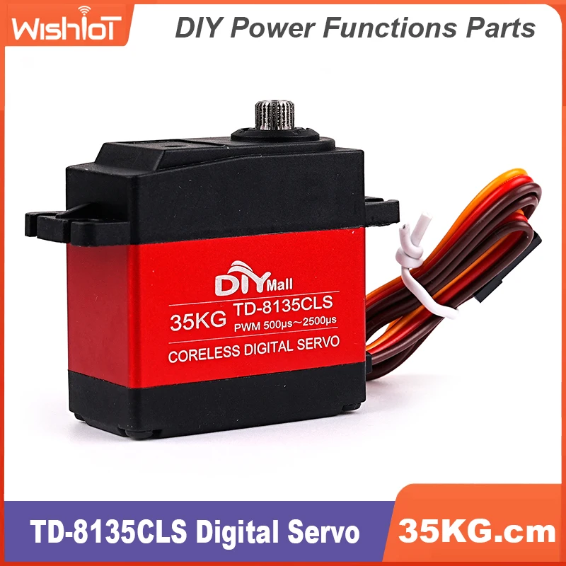 TD-8135CLS Цифровой сервопривод 35 кг с высоким крутящим моментом, цельнометаллический механизм, бессердечный двигатель 180/270/360 градусов, 4,8-8,4 В для роботизированных радиоуправляемых автомобилей, игрушек