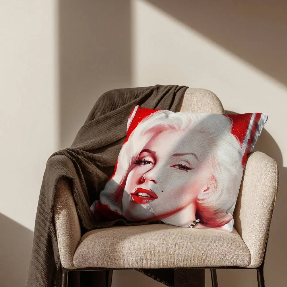 Фото M-Marilyn M-Monroe наволочка для автомобильных подушек 60x60 подушки роскошный двусторонний чехол для дома и украшения дивана 30x №3