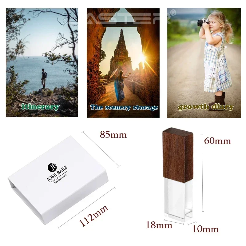 Фото Флэш-накопитель JASTER USB 3.0 с цветным принтом, ручка-накопитель, деревянный кристалл, бесплатный индивидуальный логотип, флэш-накопитель 32 ГБ, 64 ГБ, 128 ГБ, U-диск №5
