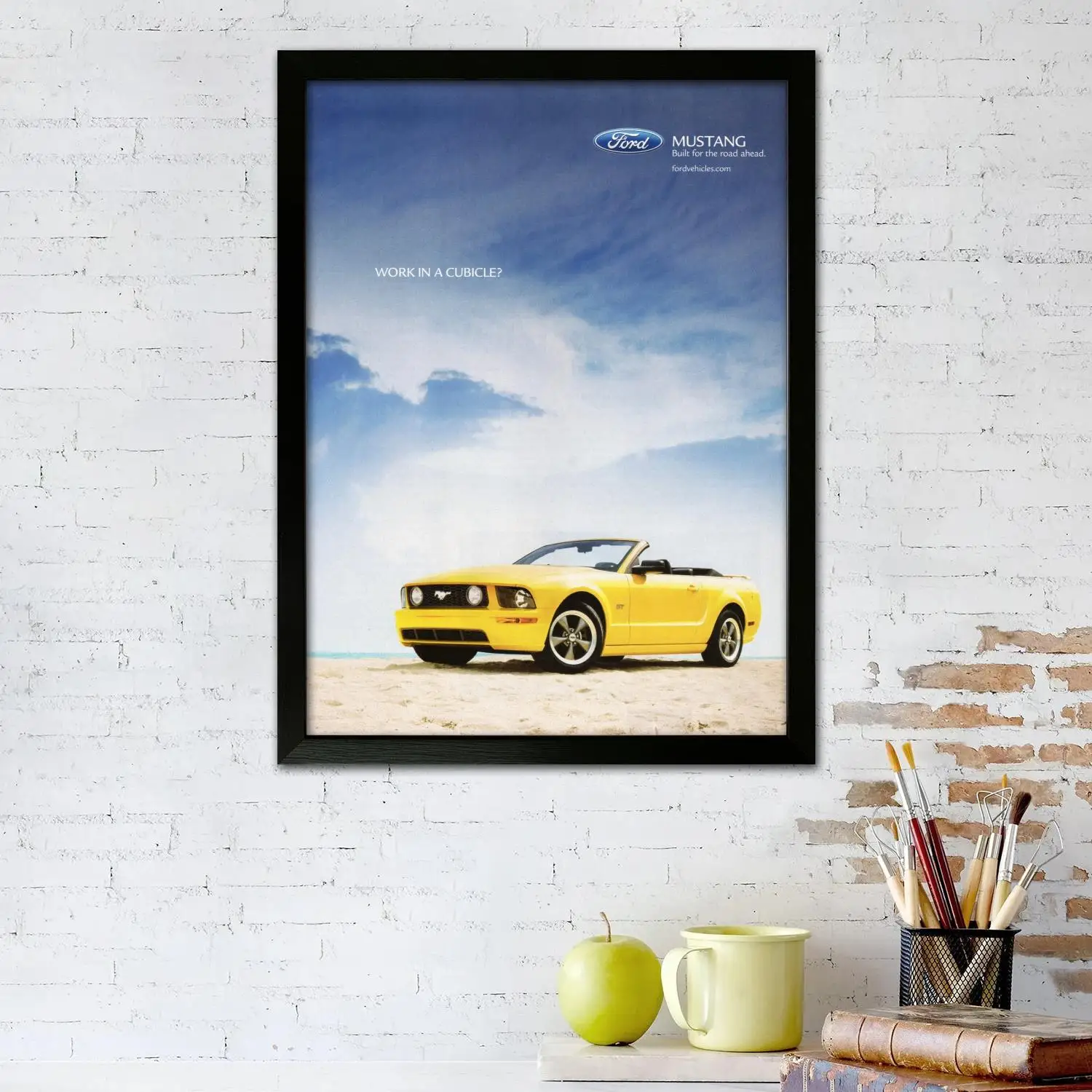 Фото Ford Mustang Холст Художественный постер и настенное искусство, печать с изображением, современный семейный декор для спальни, декоративная живопись №2