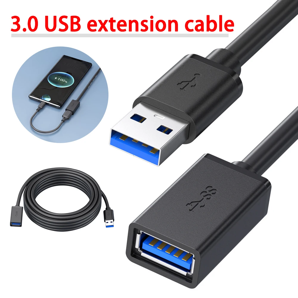 Удлинительный кабель USB3.0 для Smart TV PS4 Xbox 1,5/1 м удлинительный шнур провод сверхскоростная синхронизация данных USB 3,0 кабели для быстрой передачи данных