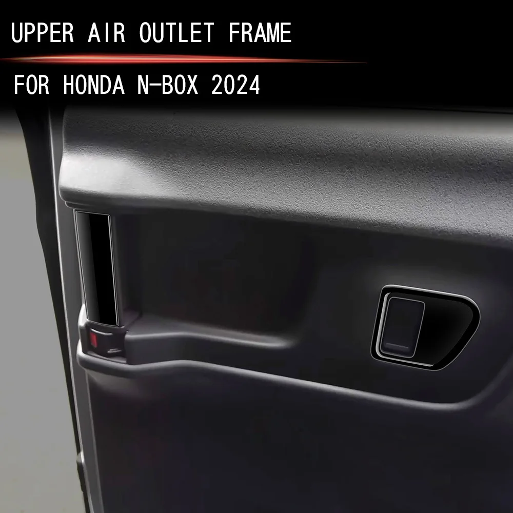 Фото Для Honda N-BOX 2024 2025 ABS углеродное волокно Middel центральная внутренняя дверная ручка чаша крышка накладки наклейки интерьерные аксессуары ca №2