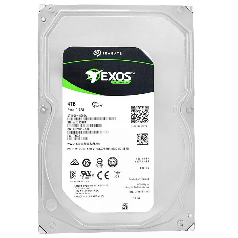 Для Seagate Exos ST4000NM000A 4 ТБ SATA III 256 МБ кэш-памяти 7200 об/мин 3,5 дюйма