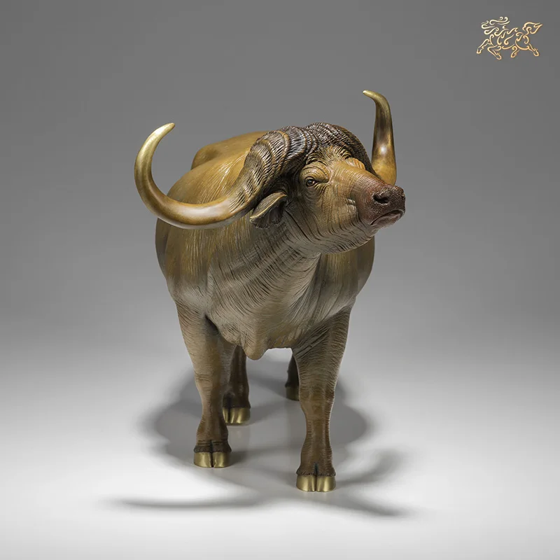 Фото Большой TOP Master Art Collection зарубежный ПОДАРОК Домашняя компания Africa Syncerus caffer Африканский буйвол медь декоративное искусство Скульптура №4