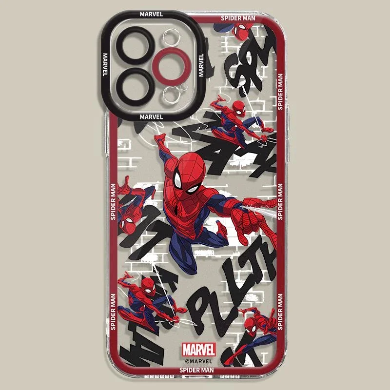 Фото Чехол для телефона Motorola Moto Edge 40 Pro G53 G30 G32 G73 G72 G71 G22 G52 G60 G60S G9 Play Plus Cover Clear Spider-Man Eyes Shell №5