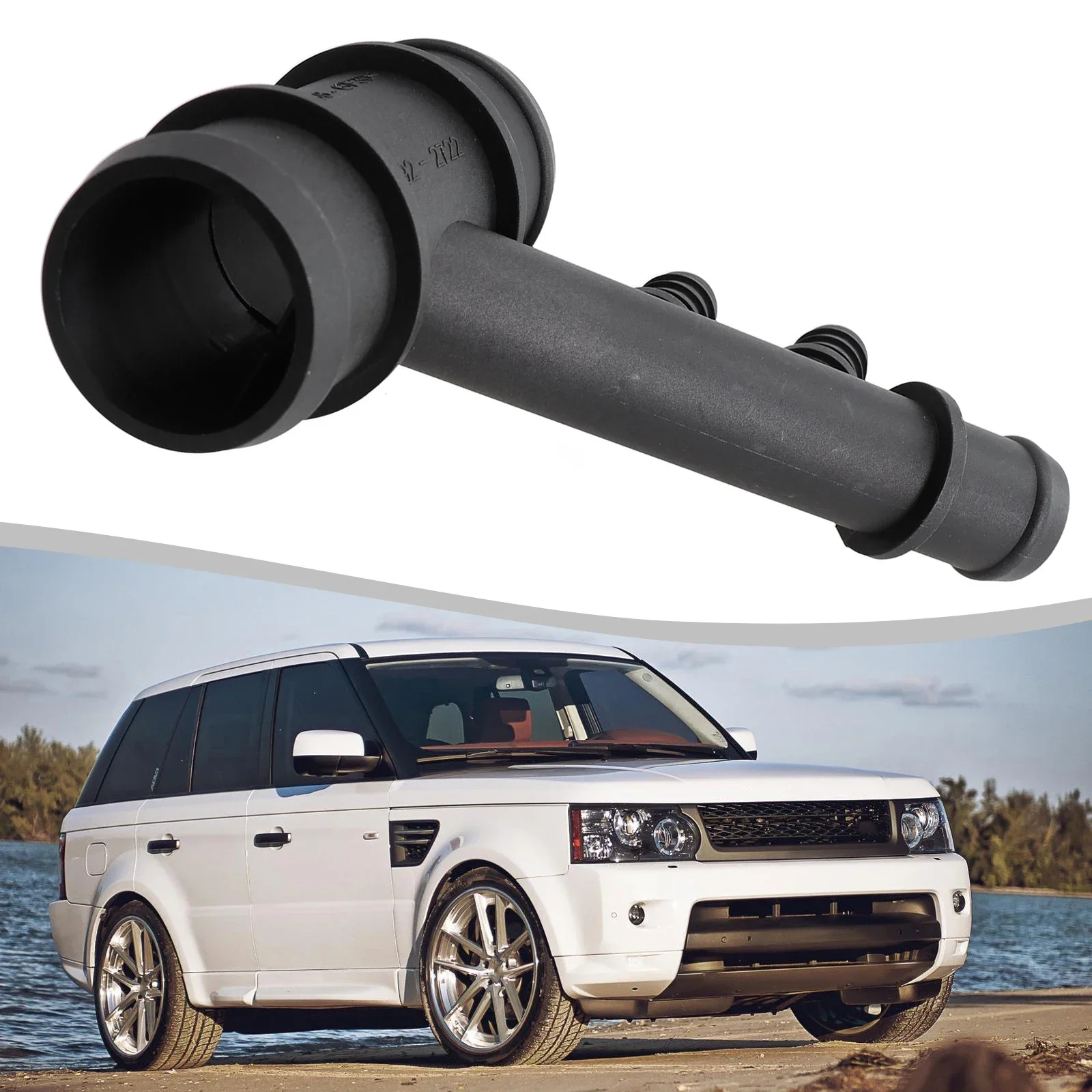 Разъем верхнего шланга радиатора автомобиля для Range Rover Sport для Discovery 5 LR 050854 , Лр 034637 , ЛР 019007   Пластиковый черный