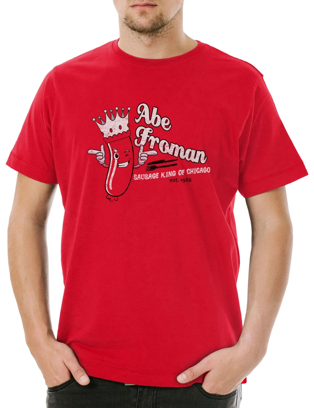Мужская футболка Abe Froman Ferris Bueller's Day Off Power Blue Movie Sign Logo