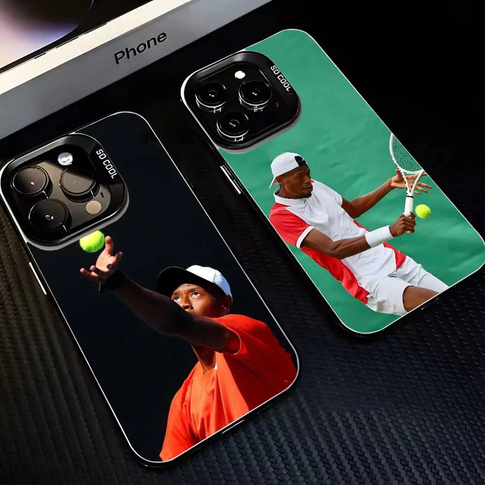 Чехол для телефона Tenis Christopher Eubanks для iPhone 16,15,14,13,12,11, Mini, Pro, MAX, черный матовый противоударный чехол