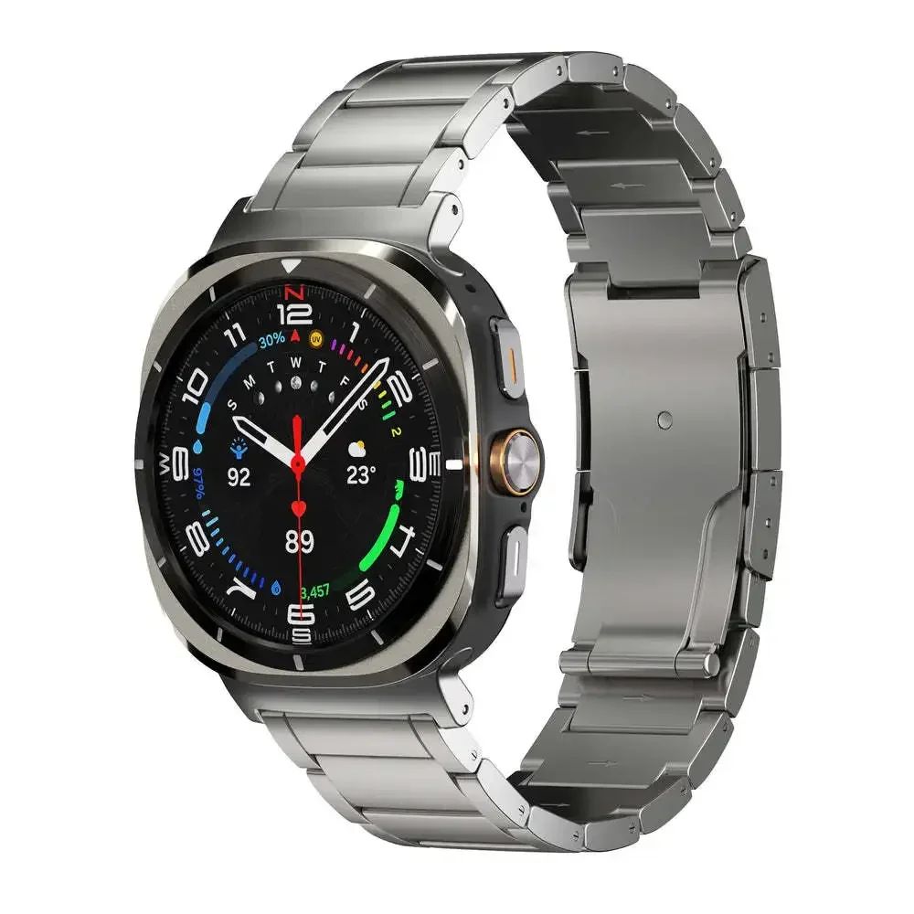 Титановый ремешок без зазоров для Samsung Galaxy Ultra Watch 47 мм, мужской роскошный ремешок для SAMSUNG GALAXY ULTRA 47, металлический браслет