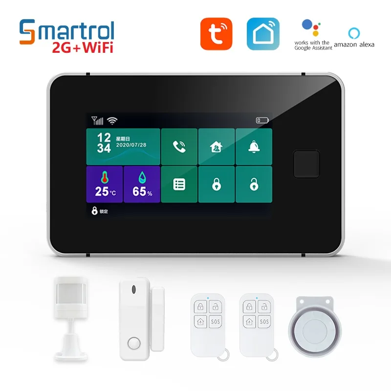 Система охранной сигнализации Smartrol, GSM, Wi-Fi, с датчиком, поддержка приложения Tuya