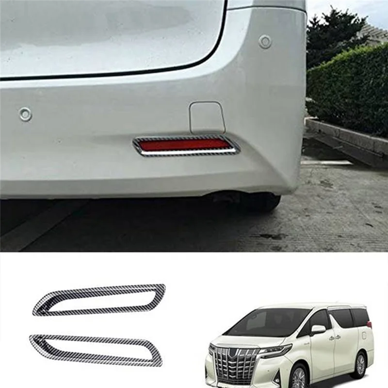 Фото Для Toyota Alphard Vellfire 2015-2020 автомобильный отражатель заднего бампера из углеродного волокна противотуманные фары накладки №4