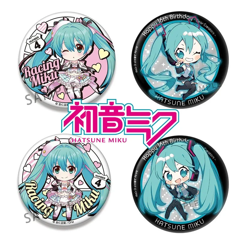 Hatsune Miku брошь Kawaii аниме Кнопка булавки Поклонники Коллекционные Значки комикс-Con подарки виртуальный певец броши на день рождения