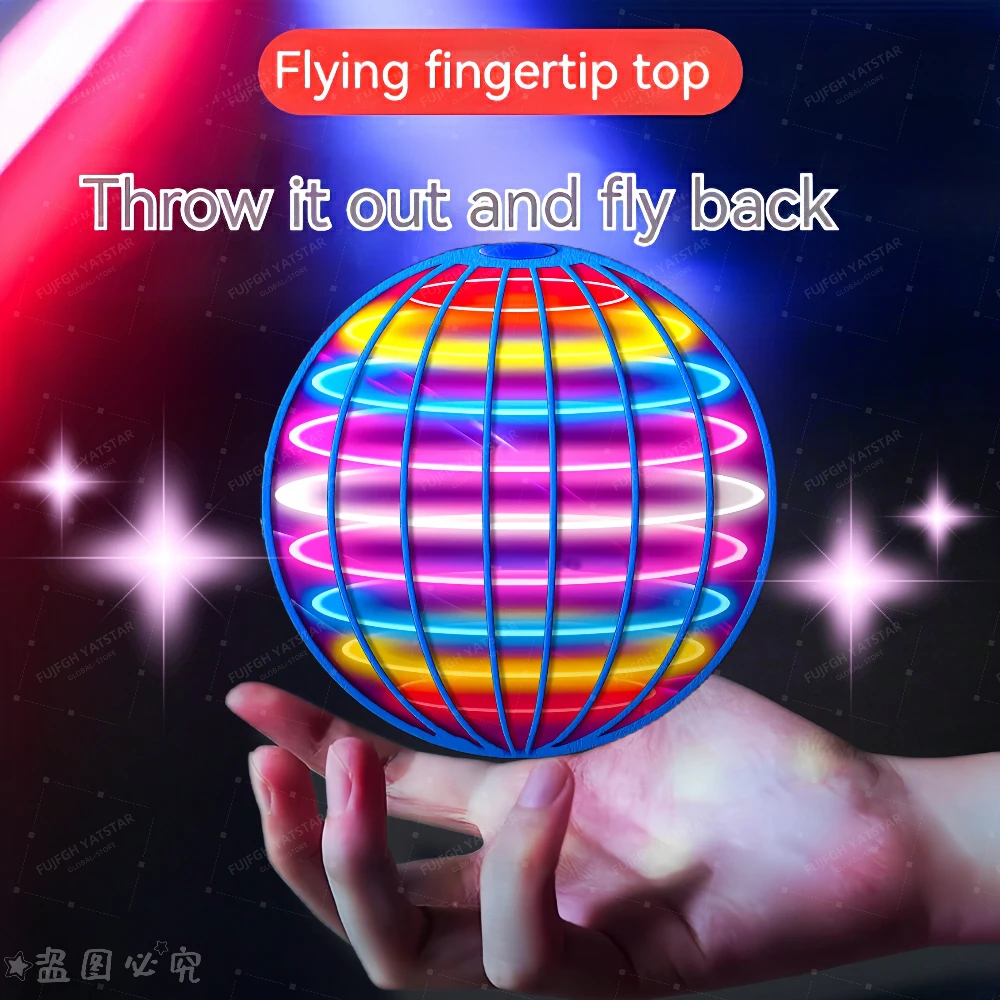 Летающий шар Boomerang Flyorb Magic со светодиодной подсветкой Дрон воздушный шар Fly Nova Orb Летающий Спиннер фиджет игрушки для детей семейный подарок