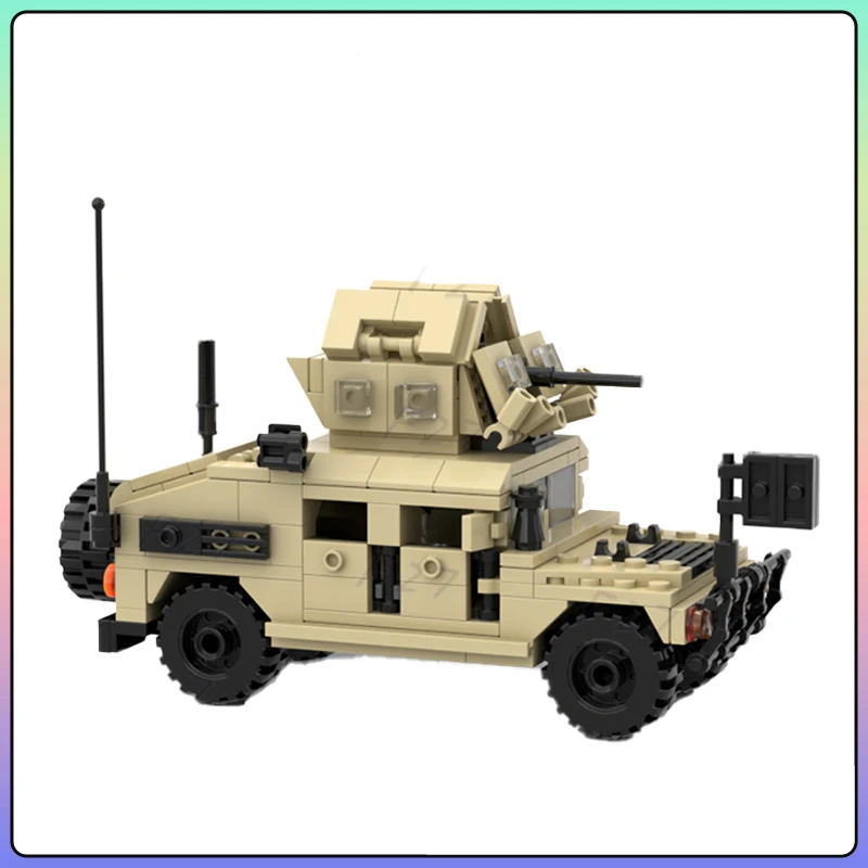 Фото MOC Военная серия HMMWV M-1151 Армейский тактический автомобиль Оружие Строительный блок Головоломка Коллаж Набор DIY Игрушки для мальчиков Рождественские подарки №2