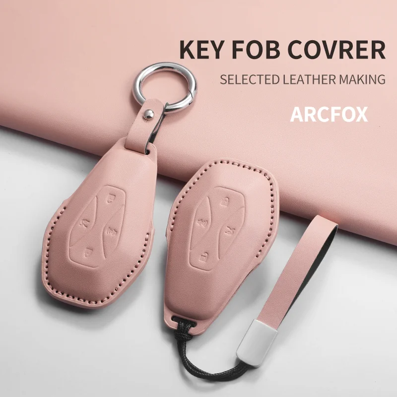 Кожаный чехол для автомобильного ключа для ARCFOX Alpha S Alpha T αS αT GT ECF ARCFOX-7, автомобильные аксессуары
