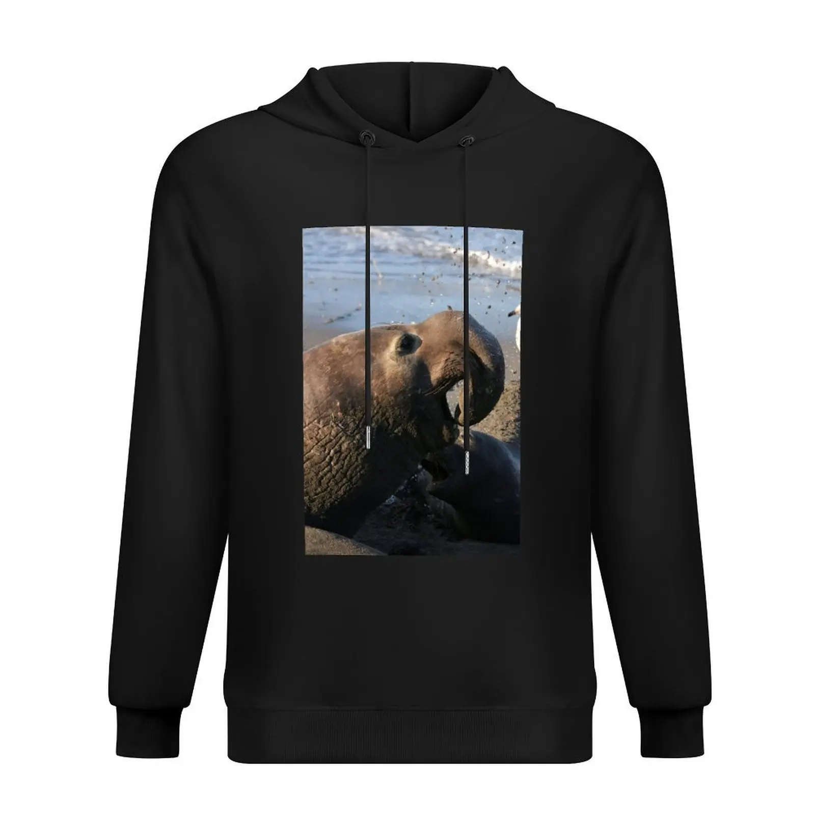 Толстовка с капюшоном Elephant Seal, эстетичная одежда, одежда в корейском стиле, мужская одежда, новый японский стиль, толстовки и толстовки