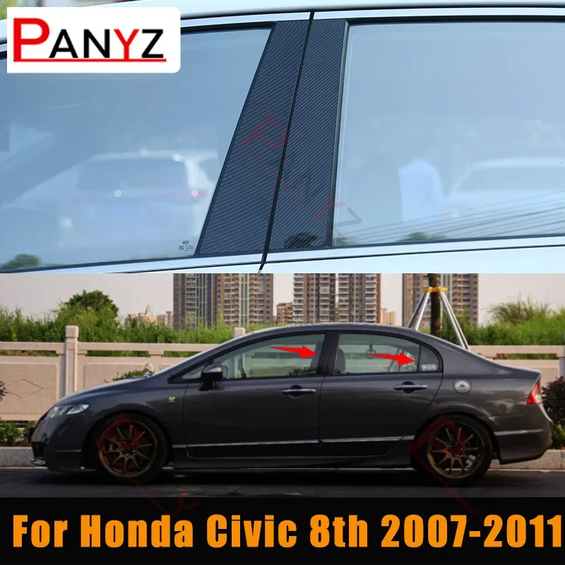 Stiker Strip Pelindung Kolomlada Jendela Pintu для Honda Civic Mobil Gen 11, 10, 10, 10, для Tambalan Pilar B C