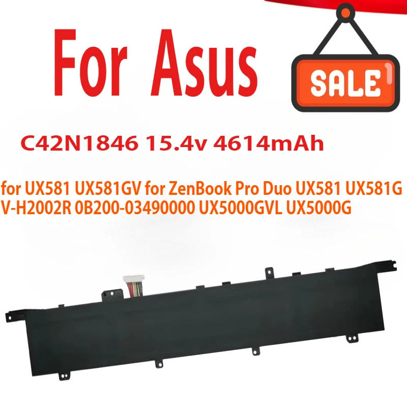 C42N1846 Аккумулятор для ноутбука Asus UX581 UX581GV для ZenBook Pro Duo UX581 UX581GV-H2002R 0B200-03490000 UX5000GVL UX5000G 62Wh