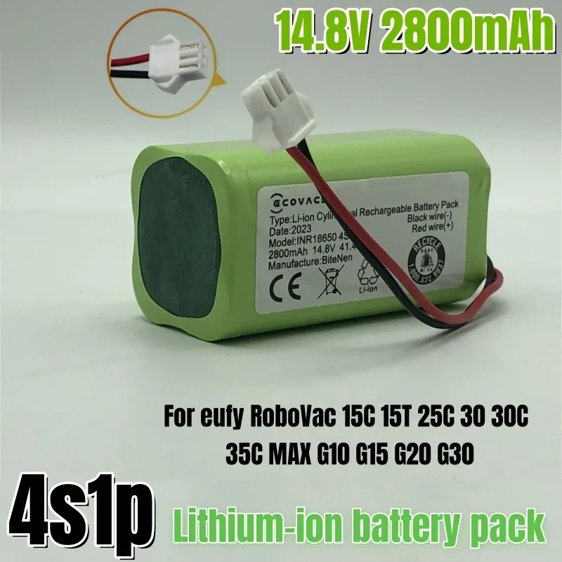 4s1p 14,8 В 2800 мАч Аккумулятор для eufy RoboVac 15C 15T 25C 30 30C 35C MAX G10 G15 G20 G30 Гибридный Edge Робот-пылесос Запчасти