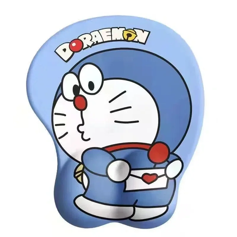 Коврик для мыши Doraemon, браслет, комплект из двух предметов, новинка 2023, офис, милый мультяшный силиконовый коврик для клавиатуры, подставка для рук, подставка для запястий
