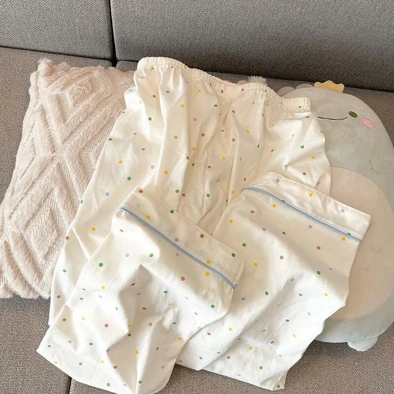Фото Kawaii Chiikawa пижамный комплект Usagi Hachiware мультфильм Длинные рукава брюки Домашняя одежда Костюм Аниме ночное белье Милая одежда для сна подарок для девочки №3