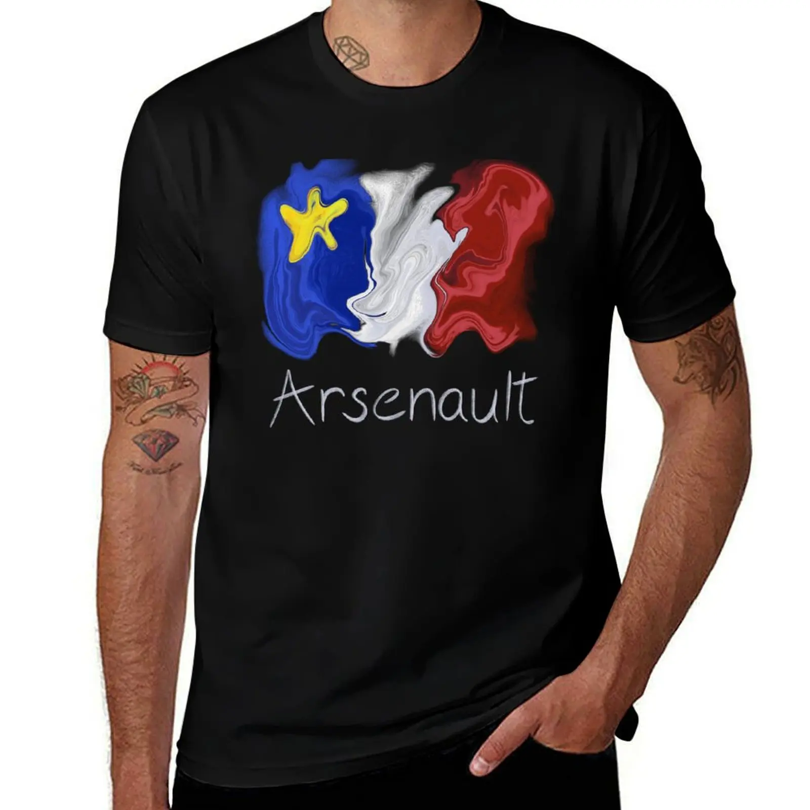 Acadian Flag пастельная жидкость Arsenault - Drapeau acadien liquide pastel Arsenault футболка роскошная футболка мужские высокие футболки
