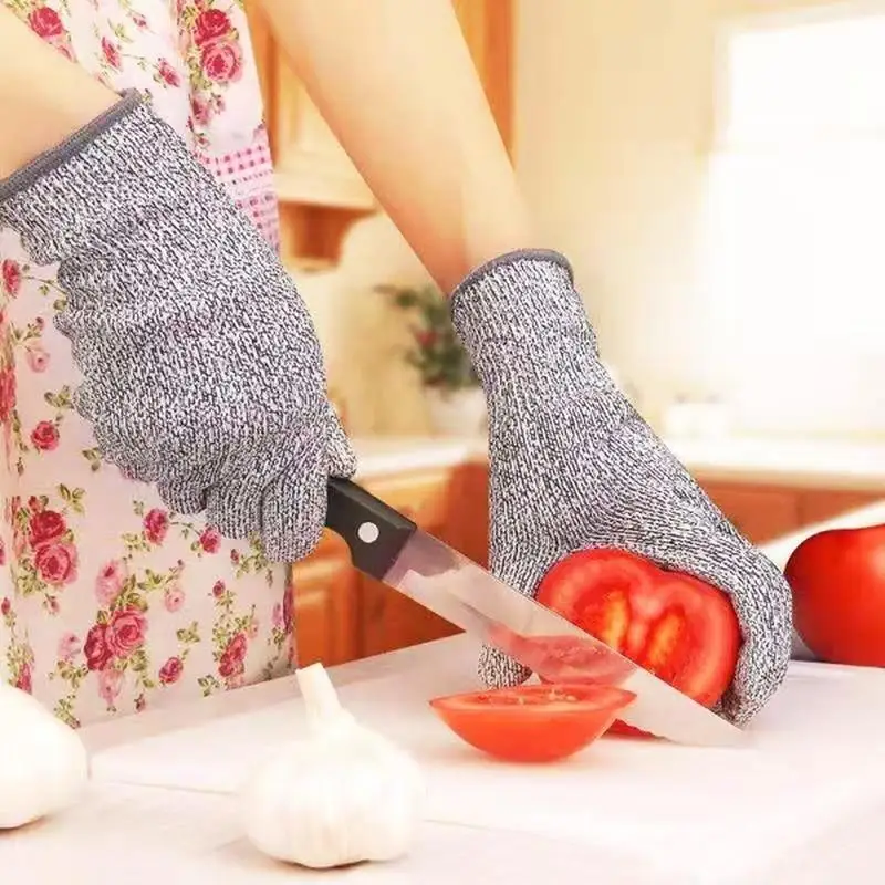 Фото Перчатки для резания мясника, защита от ударов металлическим проводом, степень 5 №3