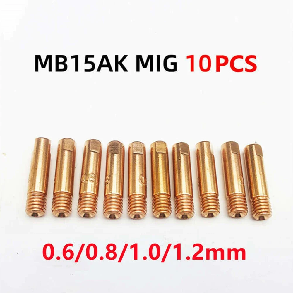 Долговечная медная газовая насадка, MB 15AK MIG MAG, сварочный держатель для контактных наконечников, точная концентрация, 10 шт.