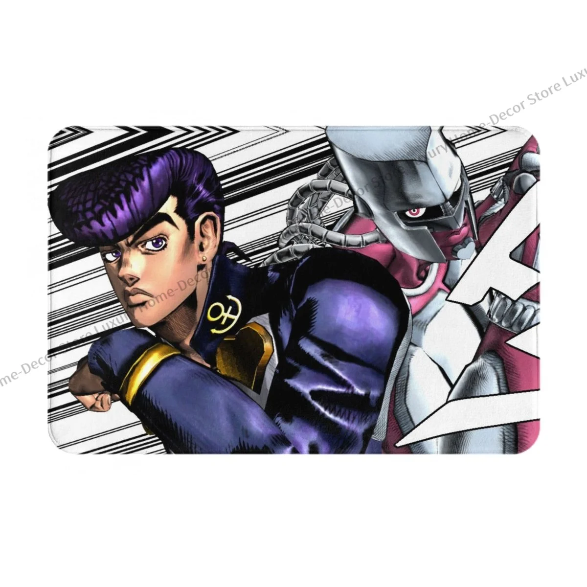 Фото Нескользящий фланелевый коврик JoJo's Surprise Adventure для ванной комнаты №2