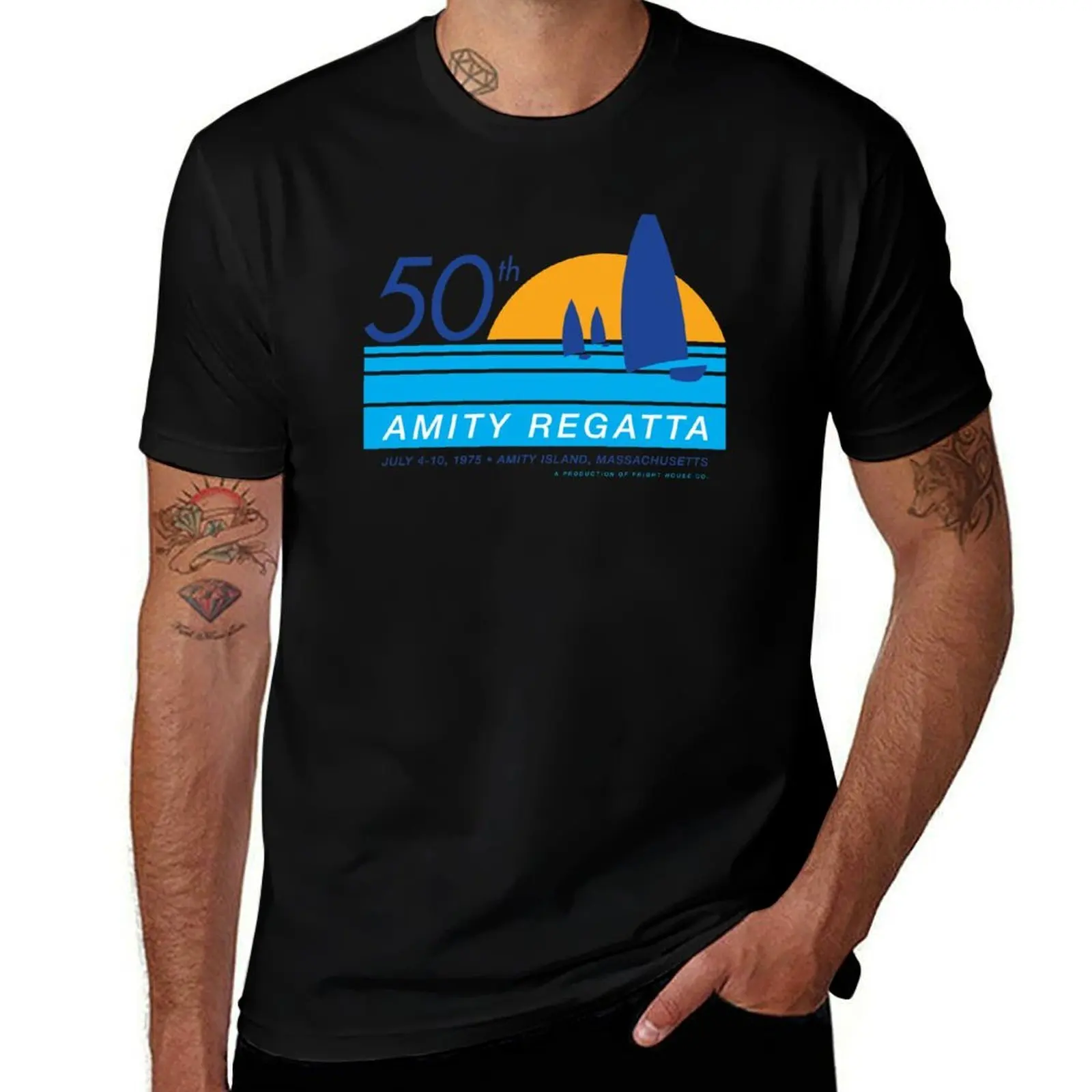50th Amity Regatta (Легендарная одежда) футболка с рисунком животных принц для мальчиков футболка с аниме простые черные футболки мужские