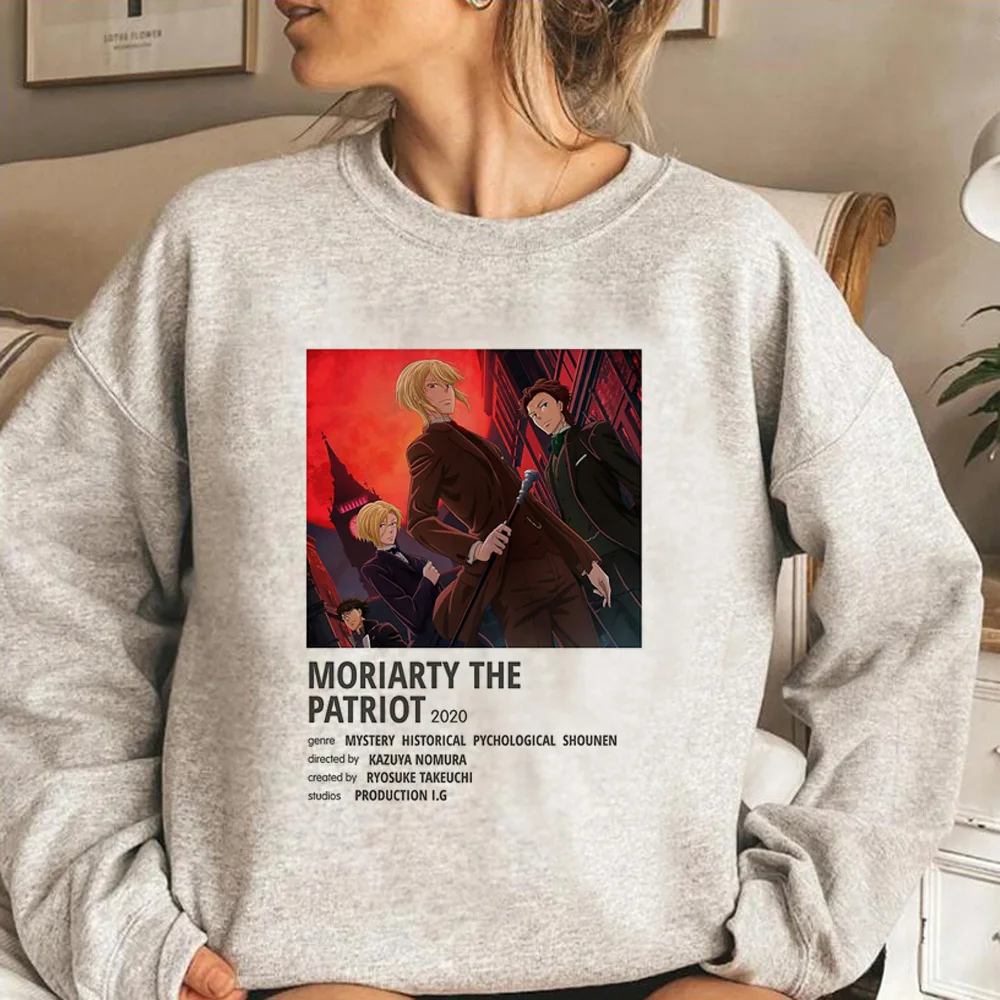 Фото Женские толстовки Moriarty the Patriot, уличная одежда 90-х годов, y2k, эстетическая рубашка с капюшоном, свитер, женская уличная одежда, свитшоты №3