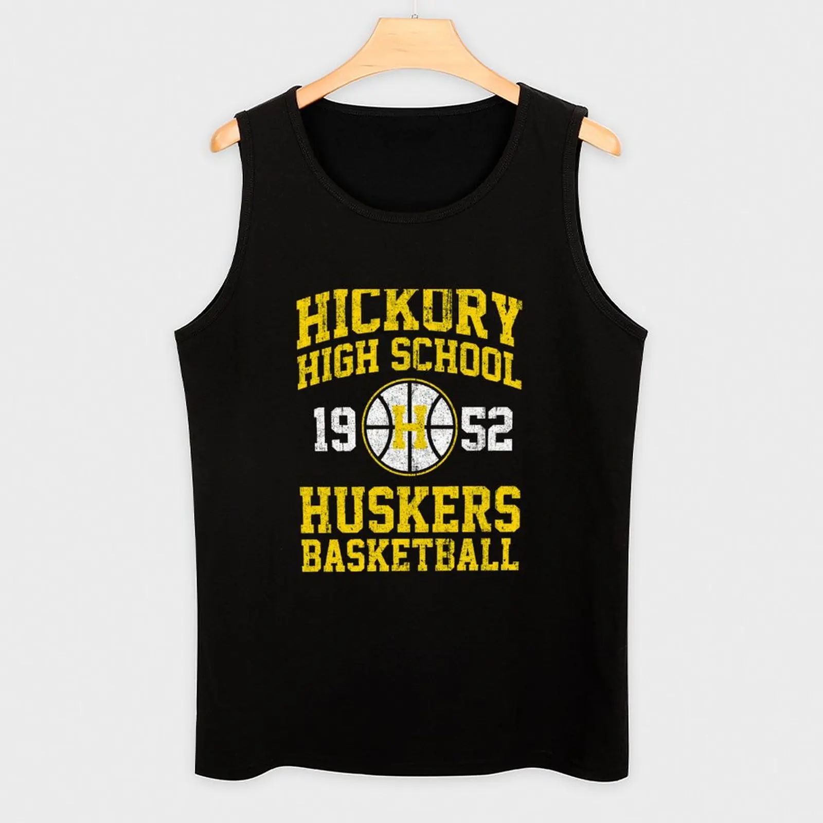 Фото Мужская футболка Hickory High School Huskers Basketball Tank Top, жилет для мужчин №3