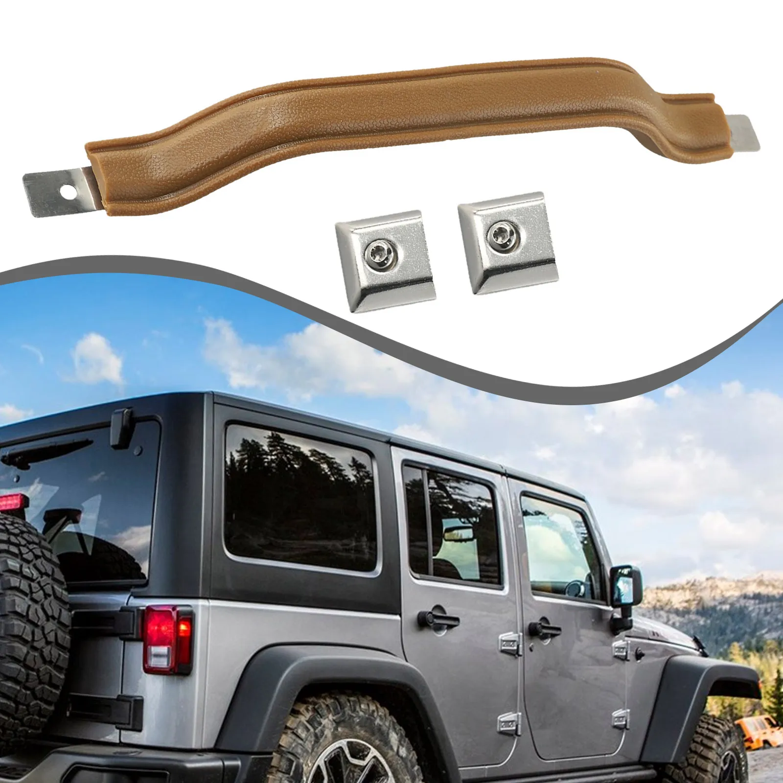 Фото Натяжной ремень, ручка для межкомнатной двери для Jeep CJ, пластиковые запасные Автозапчасти для Jeep Wrangler, долговечные №5