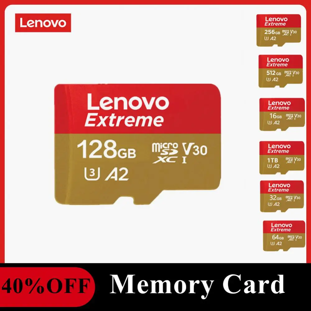 Оригинальная карта памяти Lenovo Class 10 Mini Sd, высокоскоростная игровая карта флса, 16 ГБ, 32 ГБ, 64 ГБ, 128 ГБ, 256 ГБ, 512 ГБ, 1 ТБ Micro Drive, TF карта