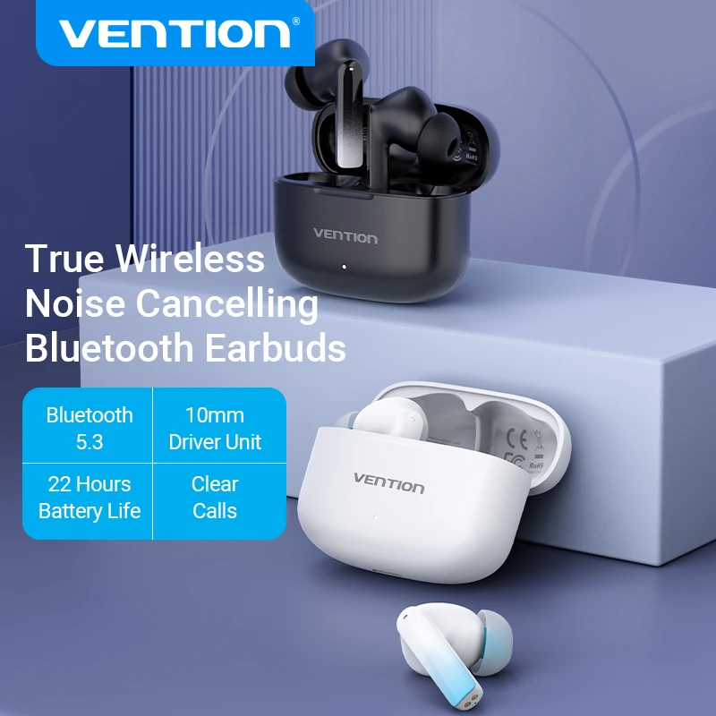 Vention TWS настоящие беспроводные наушники Bluetooth 5,3 с ENC шумоподавлением HD звонки микрофон сенсорные наушники водонепроницаемые наушники