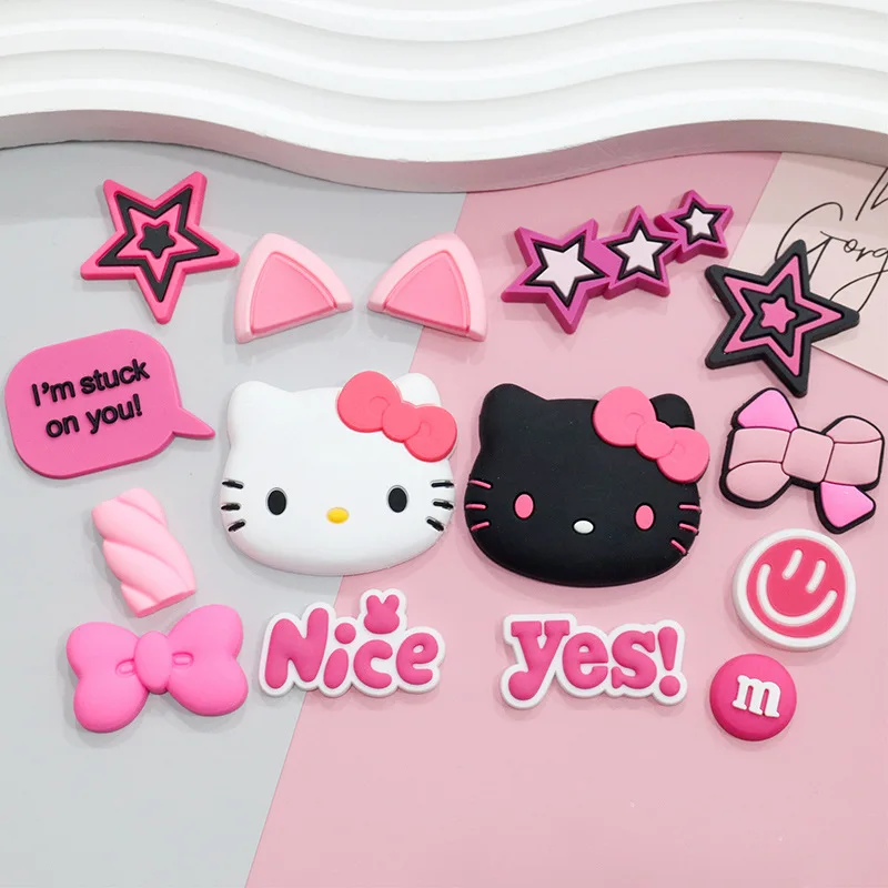 15 шт., новые очаровательные аксессуары для обуви Sanrio с героями мультфильмов, каваи, обувь с отверстиями в стиле аниме, пряжка, сандалии «сделай сам», украшения, съемные подарки для девочек