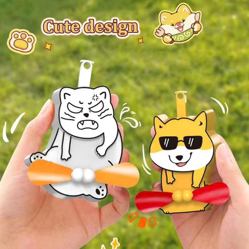 Фото Оригинальный брелок с поворотным вентилятором Whirl & Play Egg Cat; акриловая сумка с вентилятором в форме сердца, подарок для кошек Devotees №2