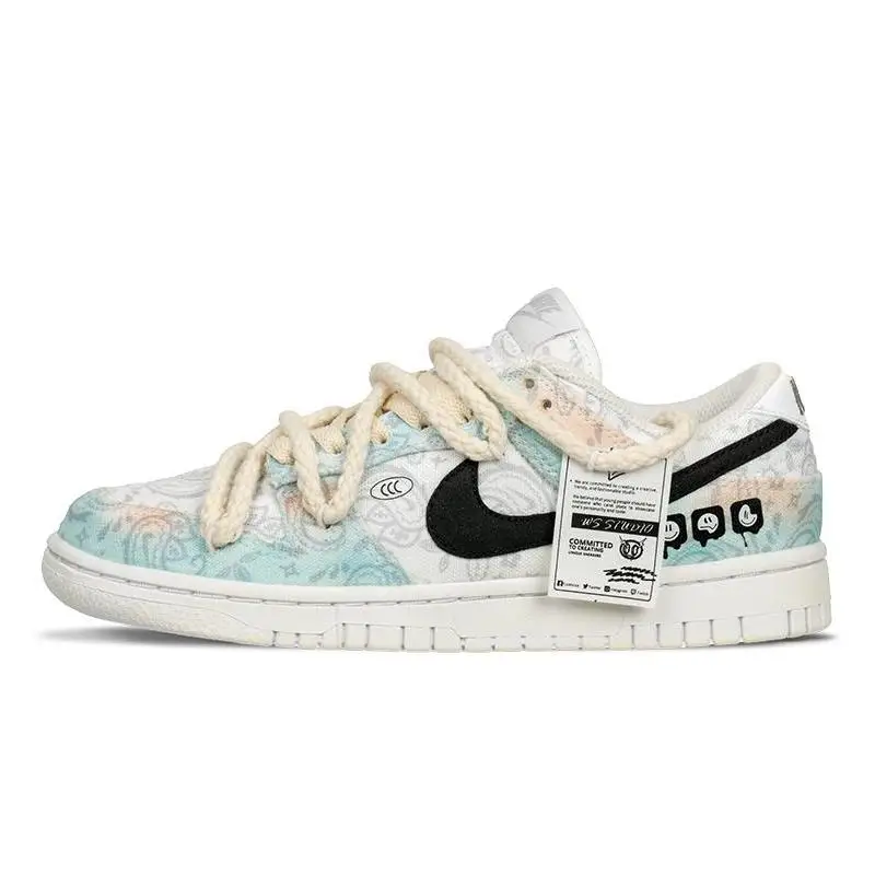 Фото 【Настроить】Nike Dunk Обувь для скейтбординга Женские кроссовки DJ9955-100 №2