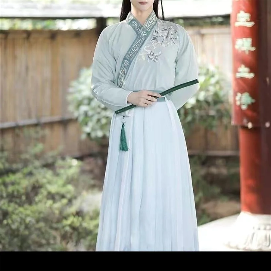 Фото Аксессуары 3XL Hanfu мужской старинный китайский набор Hanfu мужской костюм для косплея Летняя Вечеринка Hanfu черный наряд для мужчин большой размер 2XL XL №3