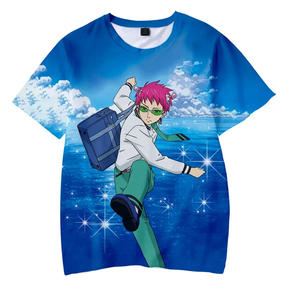 Модная футболка Saiki Kusuo No Sai-Nan с принтом для мужчин/женщин/детей Harajuku, забавная футболка, костюм, летний кавайный японский топ унисекс в стиле аниме