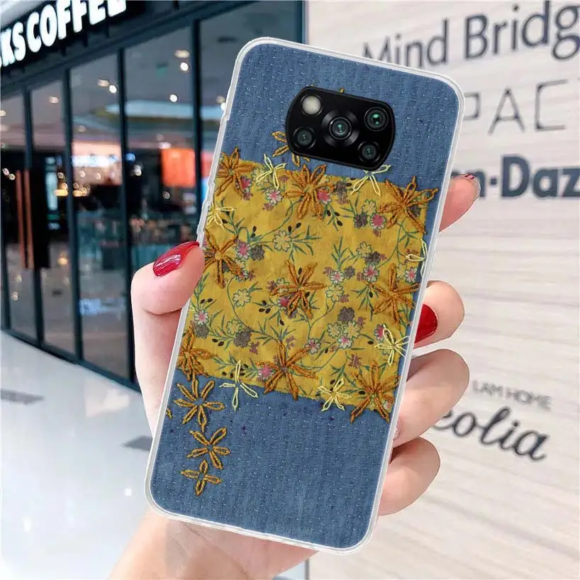 Фото Мягкий чехол для телефона Jeans Cowboy Denim с принтом для Xiaomi Poco X7 X6 X5 Pro X4 X3 Nfc F7 Ultra F6 Pro F5 M5s M5 M4 F4 Gt Coque Cover №4