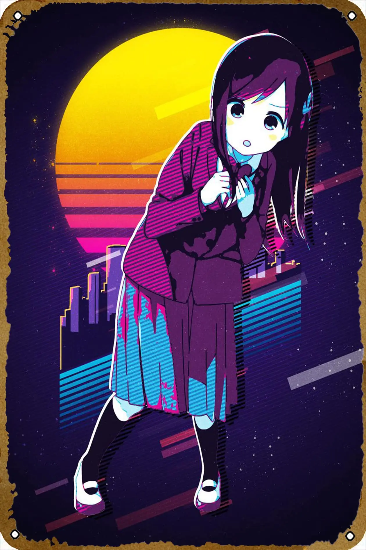 Hitoribocchi no marуру S фильм жестяной знак винтажный металлический знак для мужчин и женщин табличка Настенный декор для бара паба дома Кафе 8x12 дюймов