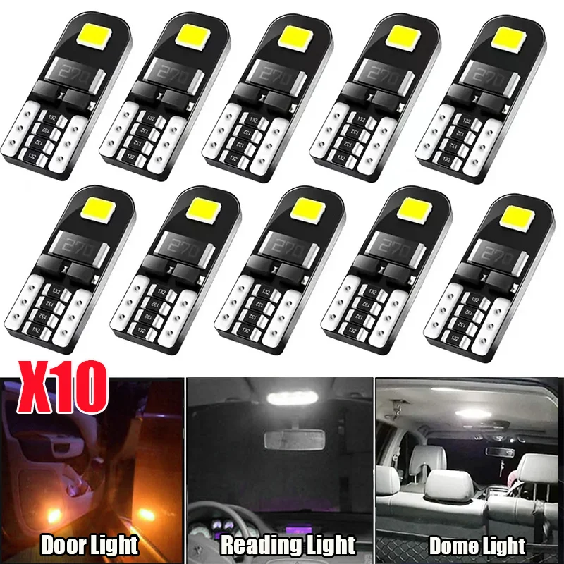 Фото 10 шт., T10 2835, 2SMD, фонарь для номерного знака, приборной панели, лампа для чтения, фонарь для автомобилей, мотоциклов, грузовиков, внедорожников №2