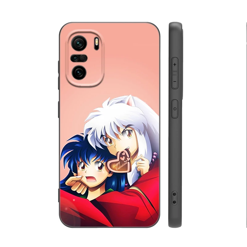 Фото Черный чехол для телефона Love Anime Inuyasha для Xiaomi POCO X3 NFC X4 GT F5 F6 F7 Ultra M3 M4 M6 M7 X5 X7 Pro C40 C65 F4 M5 5G Cover №4
