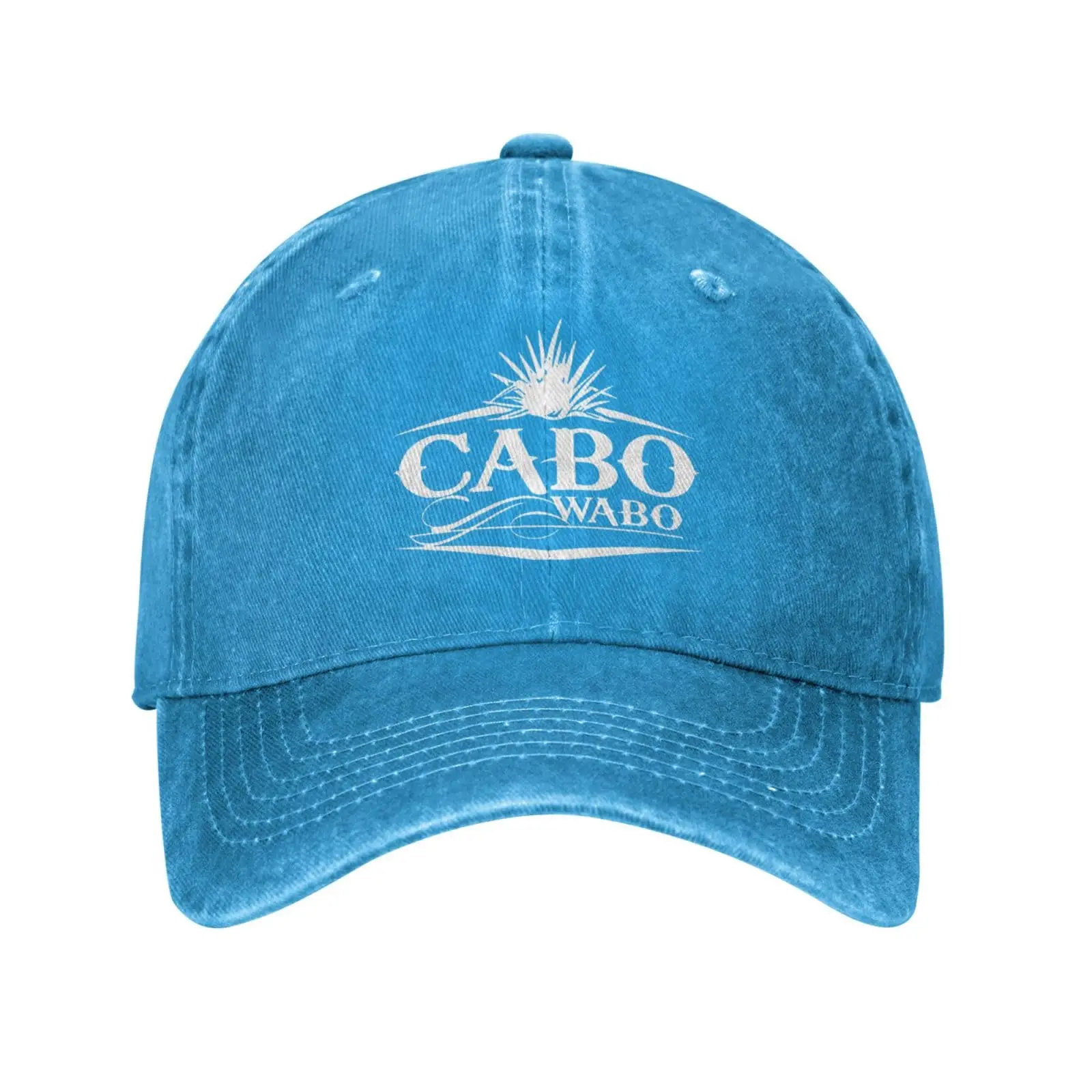 ВИНТАЖНАЯ ДЖИНСОВАЯ бейсбольная Кепка от компании Cabo Wabo, джинсовые головные уборы, Регулируемая Кепка-тракер для мужчин и женщин