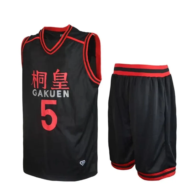 Фото Аниме Kuroko no Basket Jersey Set Баскетбольная форма для Touou Rakuzan Kaijo Seirin Teiko Shintaro Косплей Костюм Спортивная одежда №3