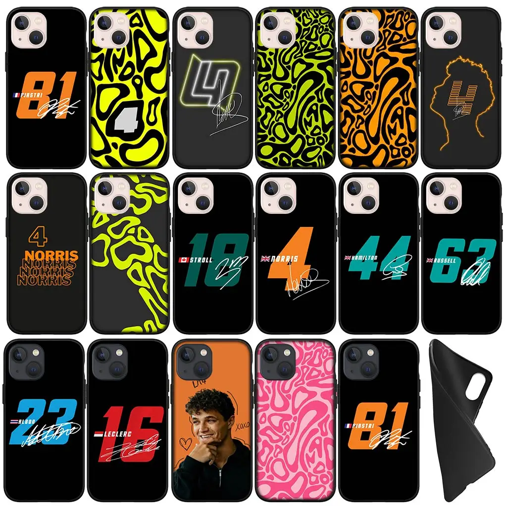 Lando LN4 Norris Supercar No4 No 4 81 16 Case for Apple iPhone 15 14 Plus 13 12 Mini Pro Max + 13Pro 14+ 15+ Phone Cover Casing