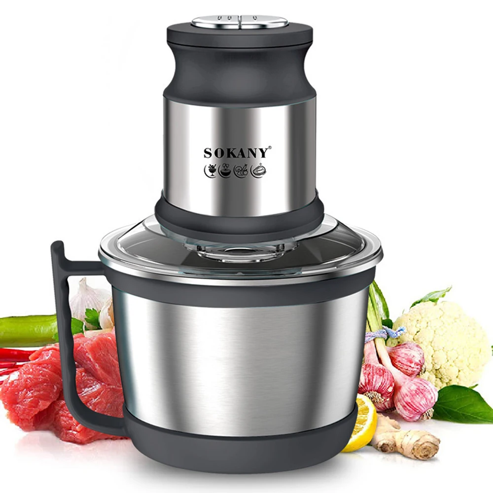 Фото Кухонная многофункциональная настольная Мясорубка 800 Вт, миксер, измельчитель, домашний кухонный комбайн, соковыжималка, блендеры, дробилка №4